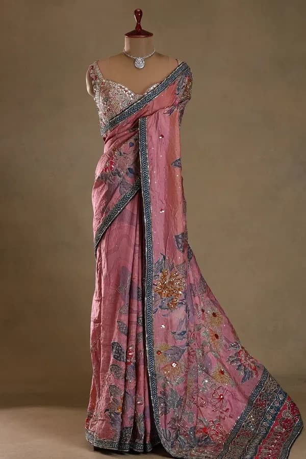 mango Butta purple tissue saree